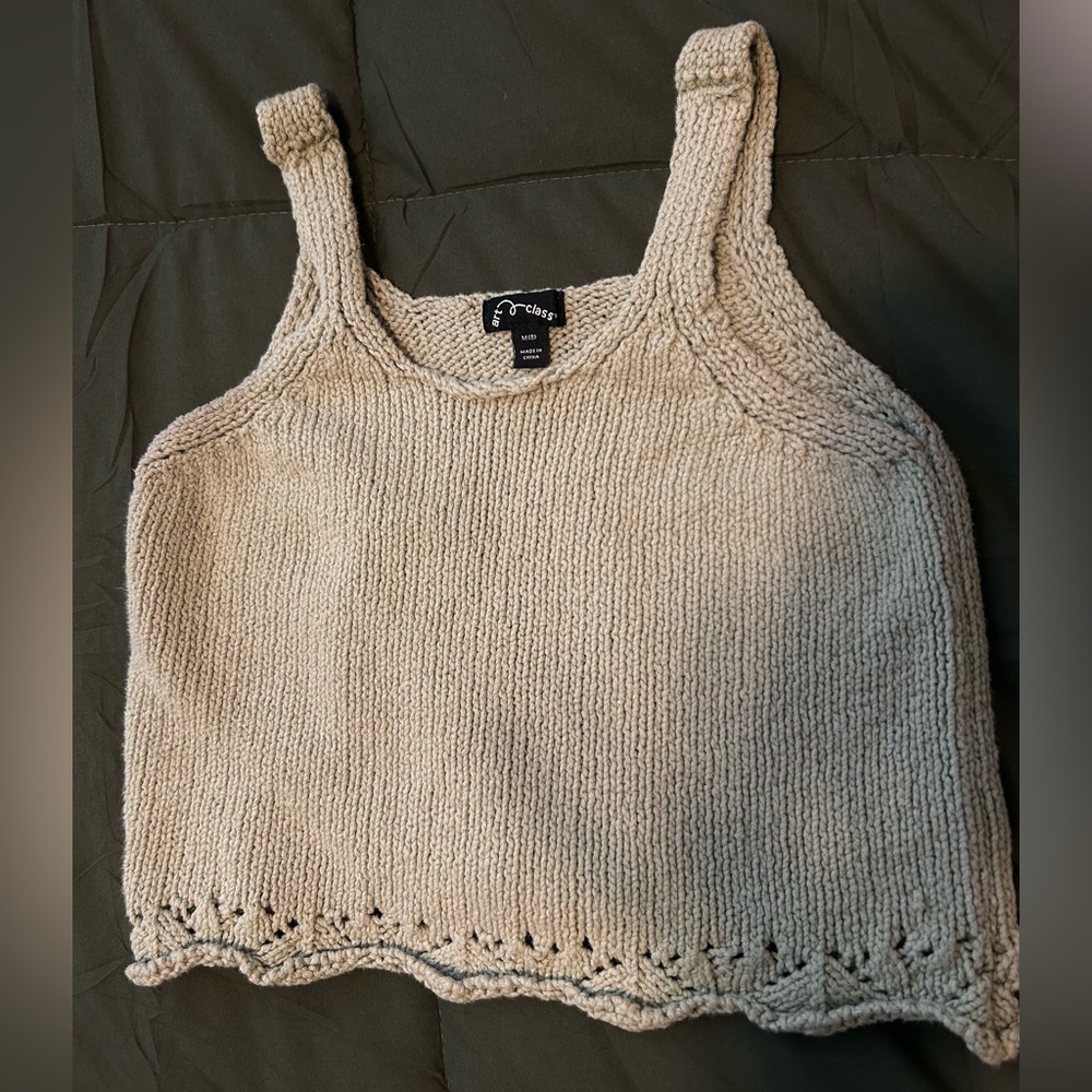 Light Green Knit Tank Top